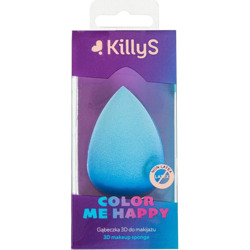 KillyS Color Me Happy gąbeczka 3D do makijażu, niebieska