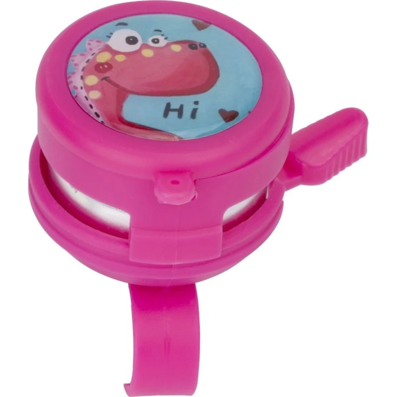 Dinozaur Różowy Dzwonek Rowerowy z Lusterkiem dla Dzieci