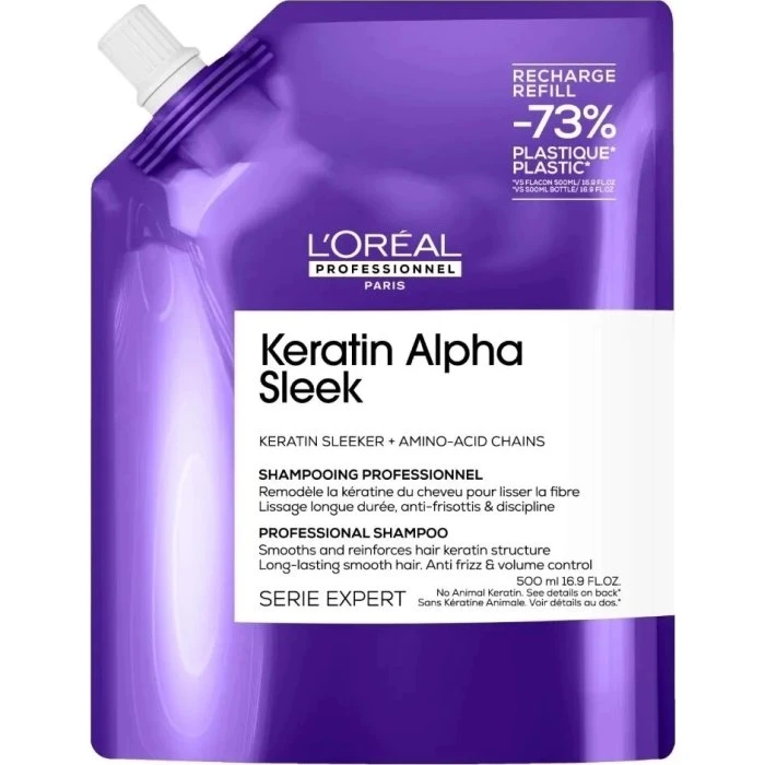 L'Oréal Professionnel Keratin Alpha Sleek Szampon Refill 500 ml