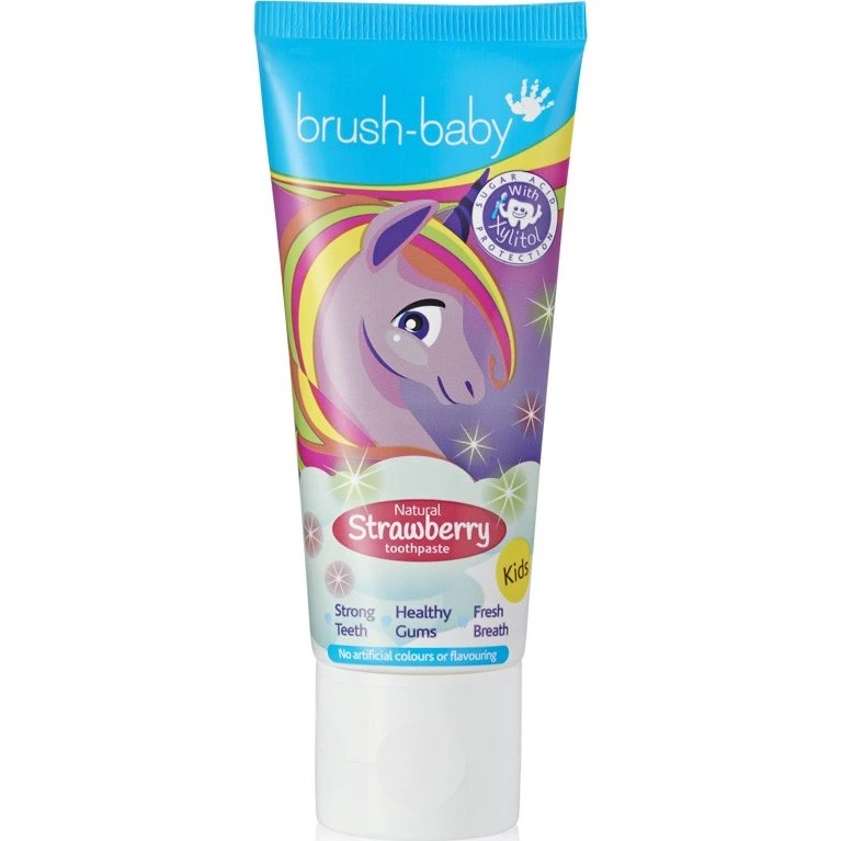 BRUSH-BABY Pasta do zębów dla dzieci 3+ truskawkowa 50ml