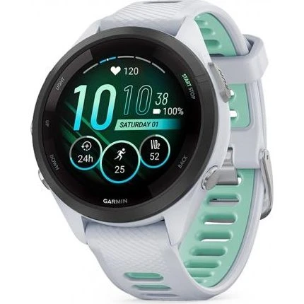 Garmin Forerunner 265S czarna ramka, mleczny kwarc