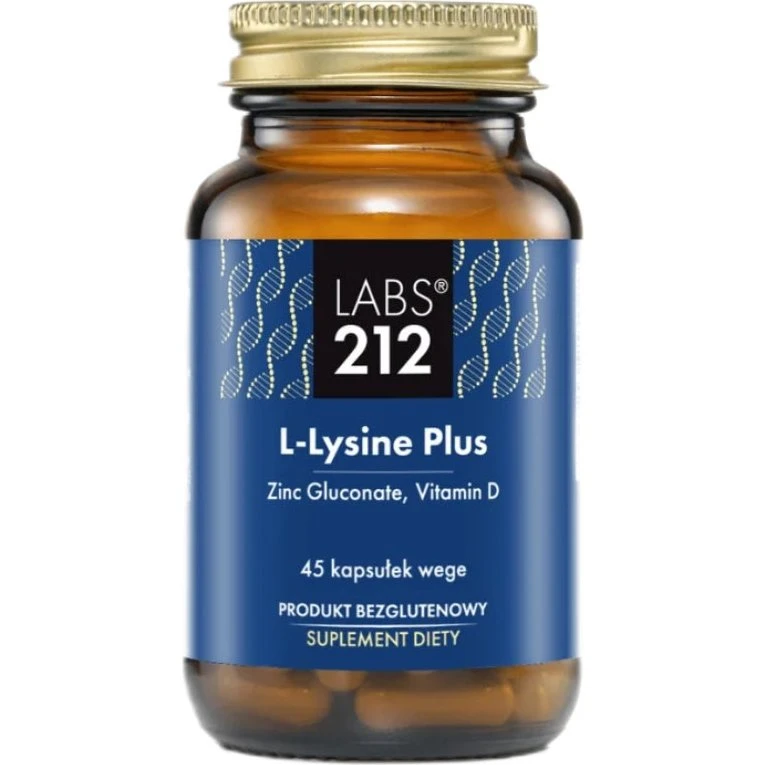 Labs212 Lizyna Plus z cynkiem i witaminą D3, 45 kapsułek