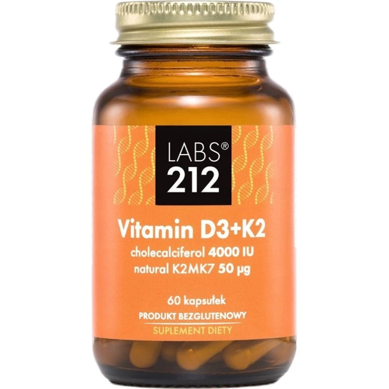 Labs212 Vitamin D3 4000 IU + K2MK7 VitaMK7 60 kapsułek