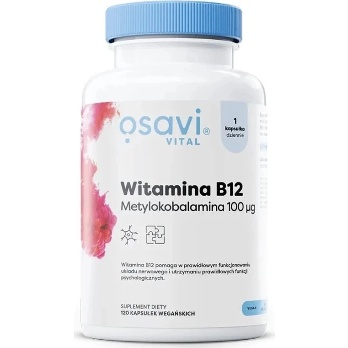 Osavi Witamina B12 Metylokobalamina 100 mcg 120 kapsułek