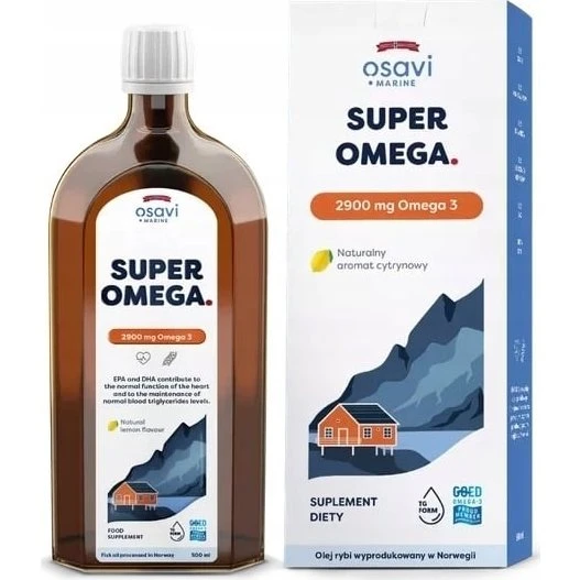 Osavi Super Omega 2900 mg, smak cytrynowy (500 ml)