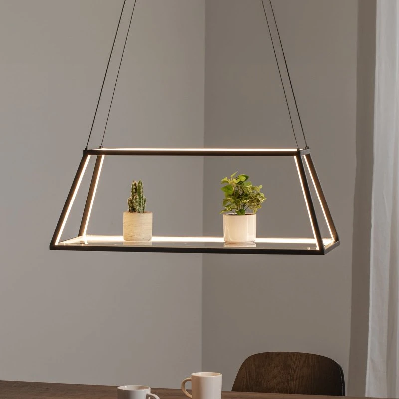 Lucande Mensola LED Lampa Wisząca Czarna, 75 cm