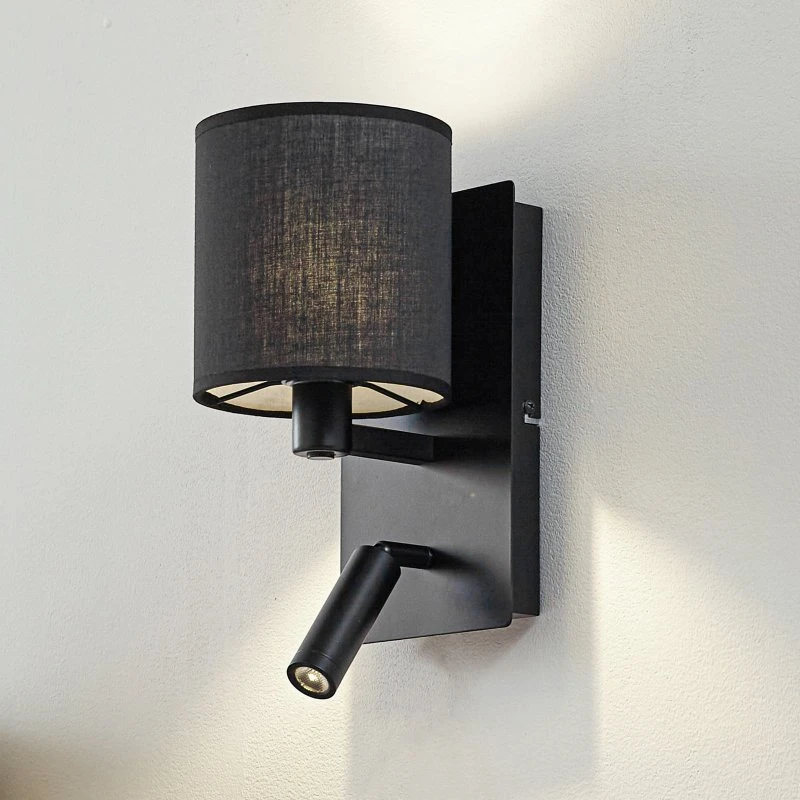 Lindby Kinkiet Aiden 30 cm Czarny - Lampka do czytania LED E14