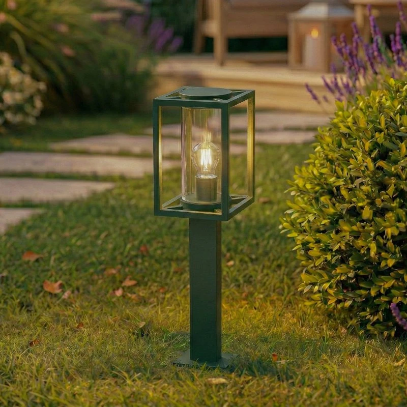 Lucande Słupek oświetleniowy Ferda 60 cm, zielony, IP44, E27