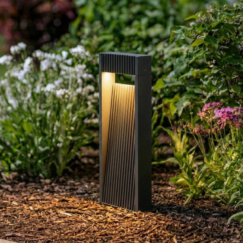 Lucande Słupek oświetleniowy LED Tavion 40 cm, antracyt, IP65