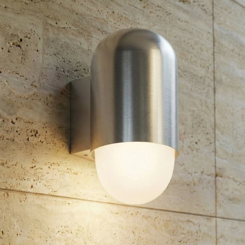 Lindby Kinkiet zewnętrzny Pilva IP44 E27 aluminium