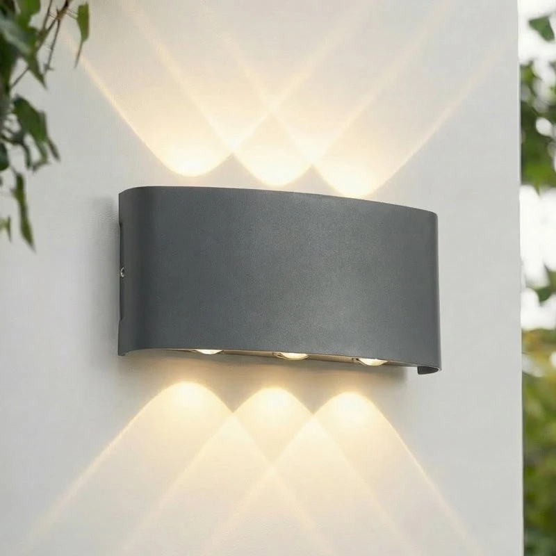 Lindby Ithan Kinkiet zewnętrzny LED, antracyt, 17 cm