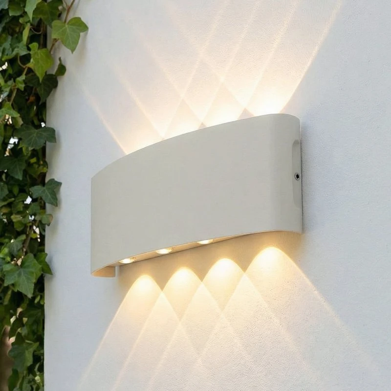Lindby Kinkiet zewnętrzny LED Ithan, biały, 27 cm