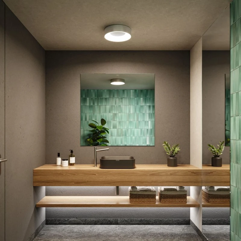 Paulmann HomeSpa Casca Lampa sufitowa LED IP44, biała/aluminium