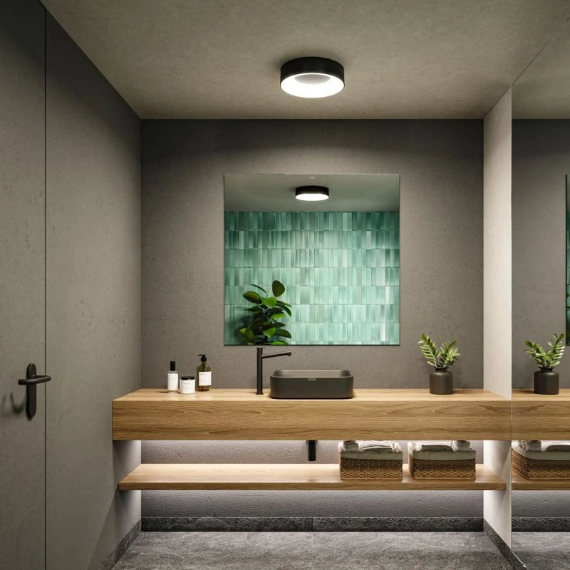 Paulmann HomeSpa Casca lampa sufitowa LED Ø30cm czarna IP44