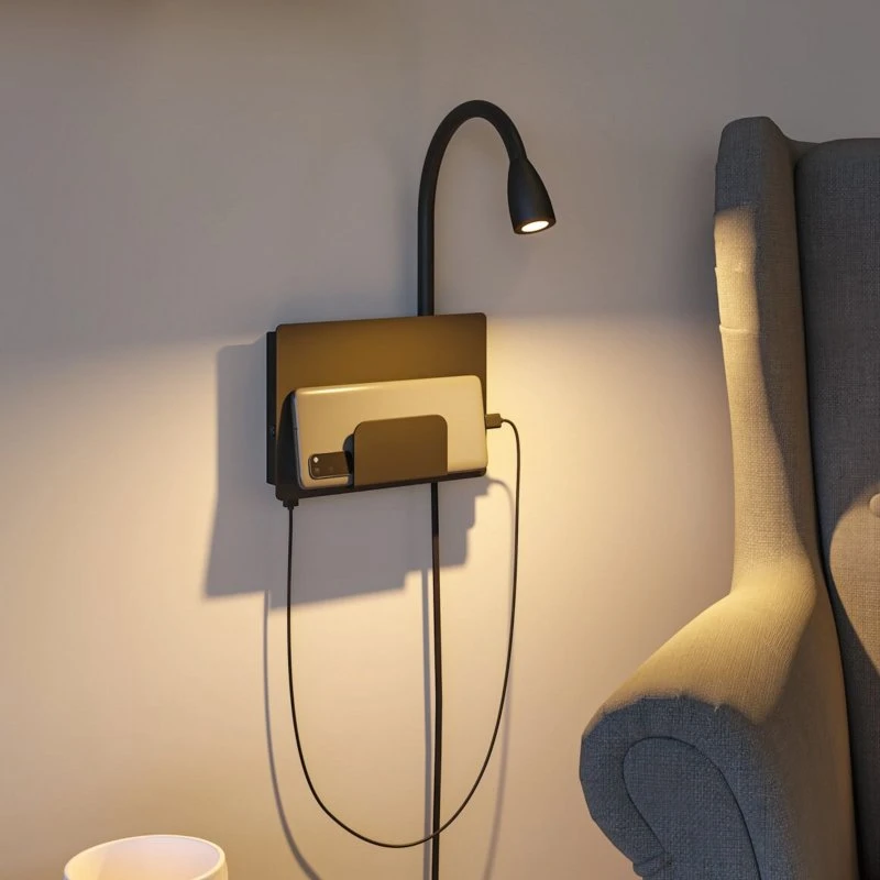 Paulmann Halina Kinkiet LED USB-C Matowa Czerń