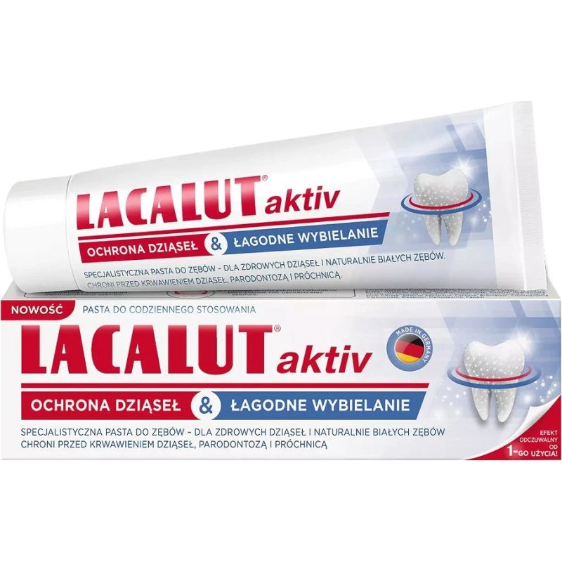 Lacalut Aktiv Ochrona dziąseł i Łagodne wybielanie 75 ml