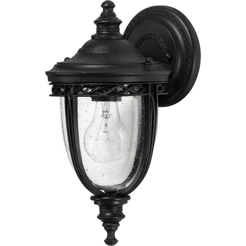 Elstead FEISS English Bridle Lampa ścienna IP44 czarna Ø16,5 cm