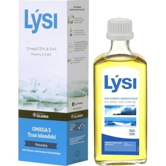 LYSI Tran islandzki naturalny olej 240 ml