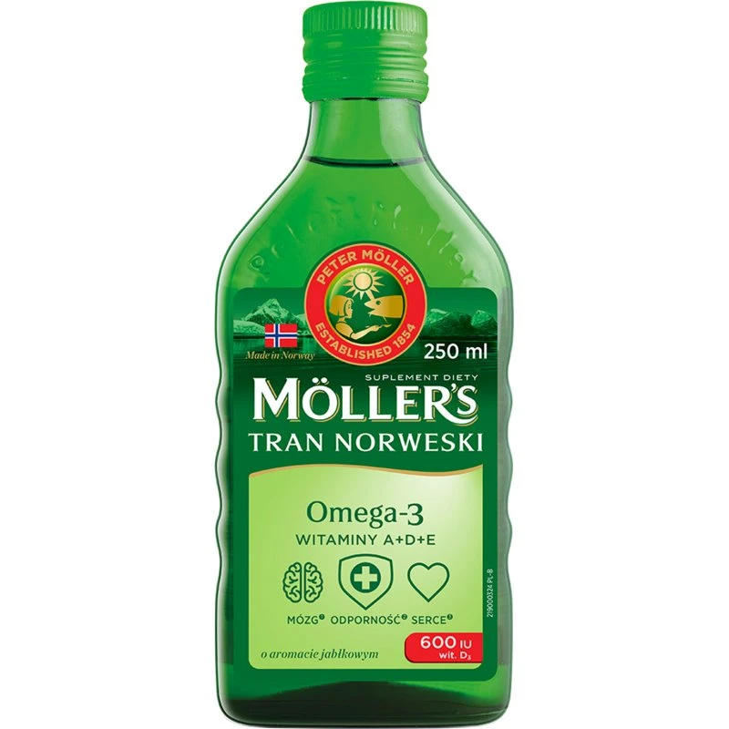 Möller's Tran Norweski Omega-3 Jabłkowy 250ml