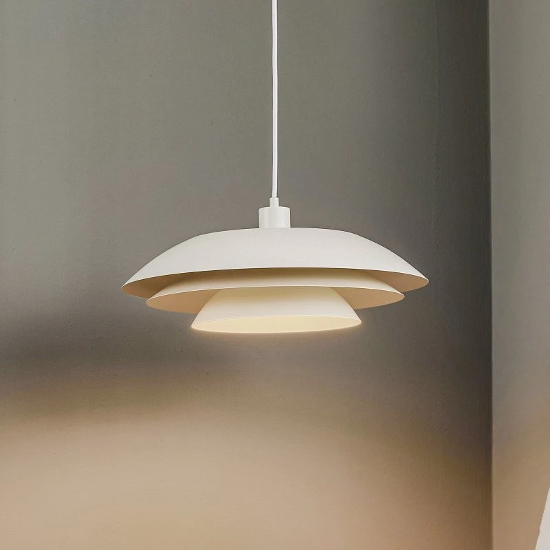 Dyberg Larsen DL45 Lampa Wisząca Metalowa Biała Matowa