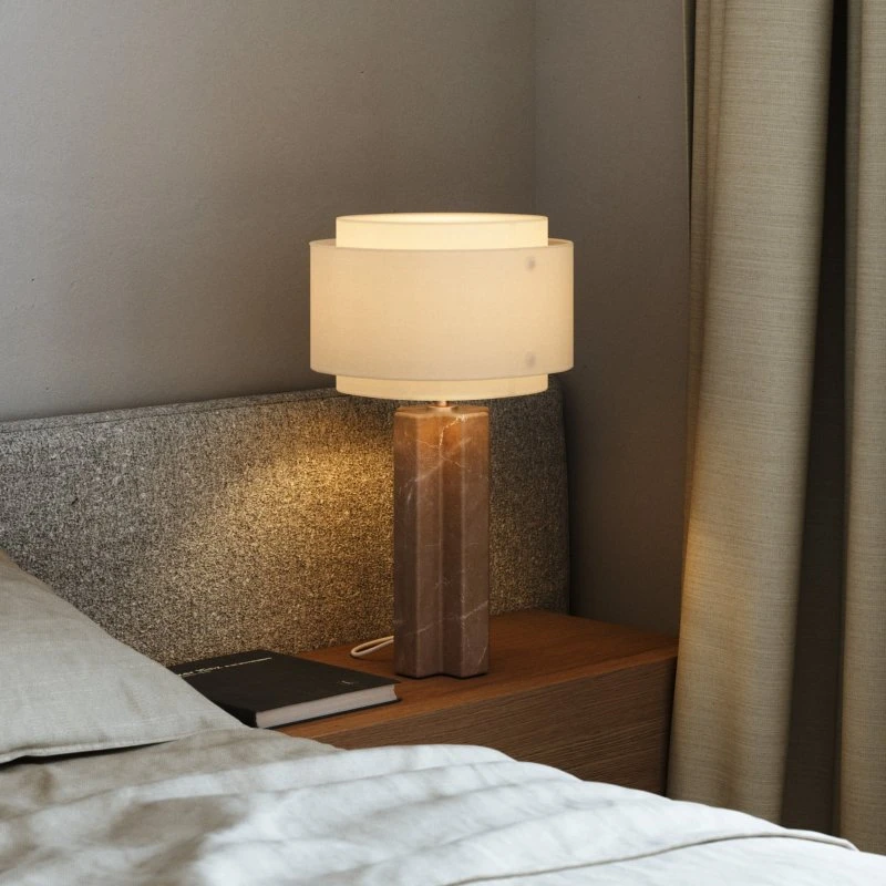 Takai Lampa Stołowa Nordlux Beige - Marmur i Len