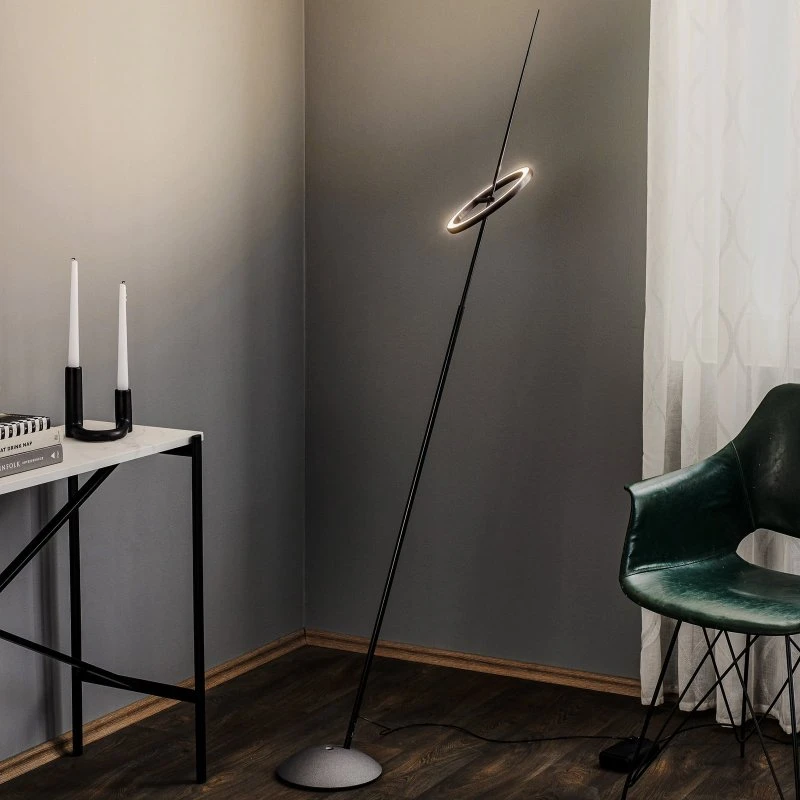 Lampa stojąca LED Ringelpiez Ingo Maurer - czarny pierścień