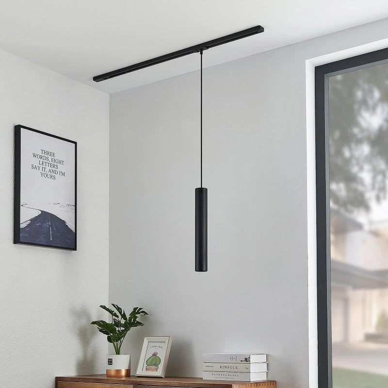 Lindby Linaro Track Lampa Wisząca H40 Czarna