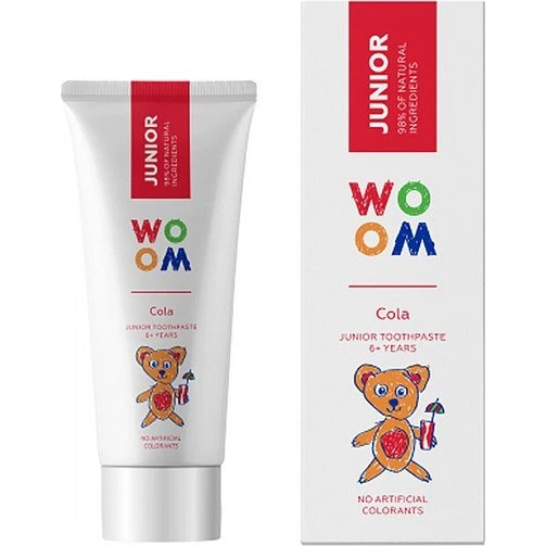 Woom Junior Pasta do zębów dla dzieci 6+ lat, smak coli, 50 ml