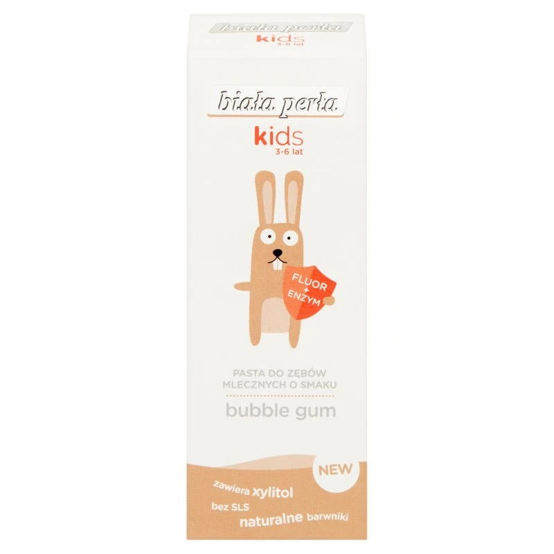Biała Perła Kids Pasta do zębów 3-6 lat 50 ml Bubble Gum