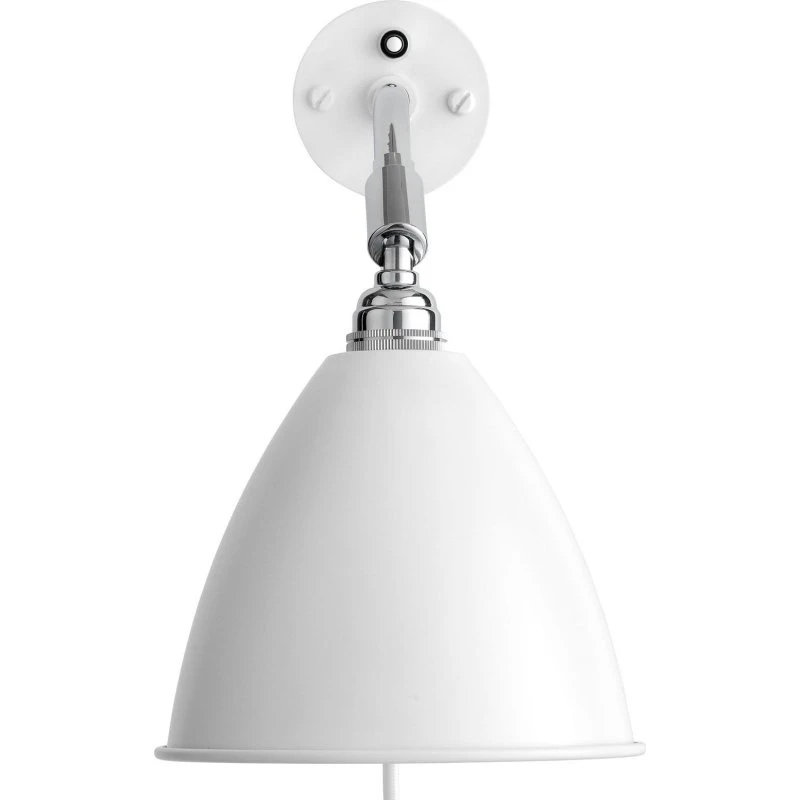 Gubi Bestlite BL7 Kinkiet, biały/chrom, Ø 16 cm