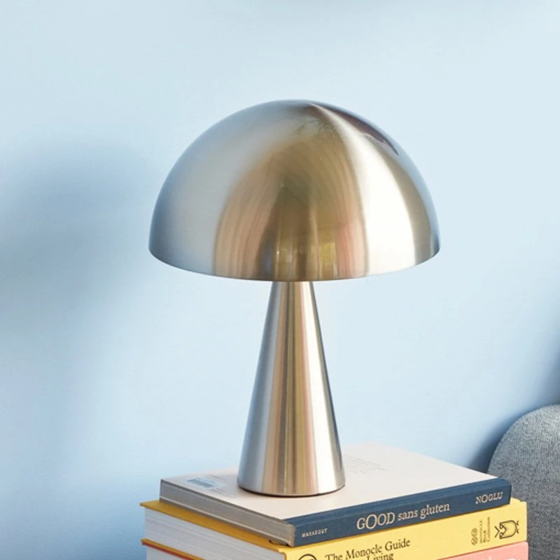 Hübsch Mush Mini Lampa Stołowa Nickel