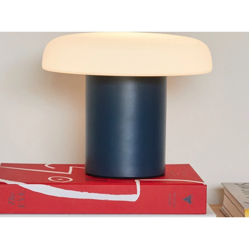 Ateliers Lampa Stołowa Ciemnoniebiesko-Biała - Szkło i Metal
