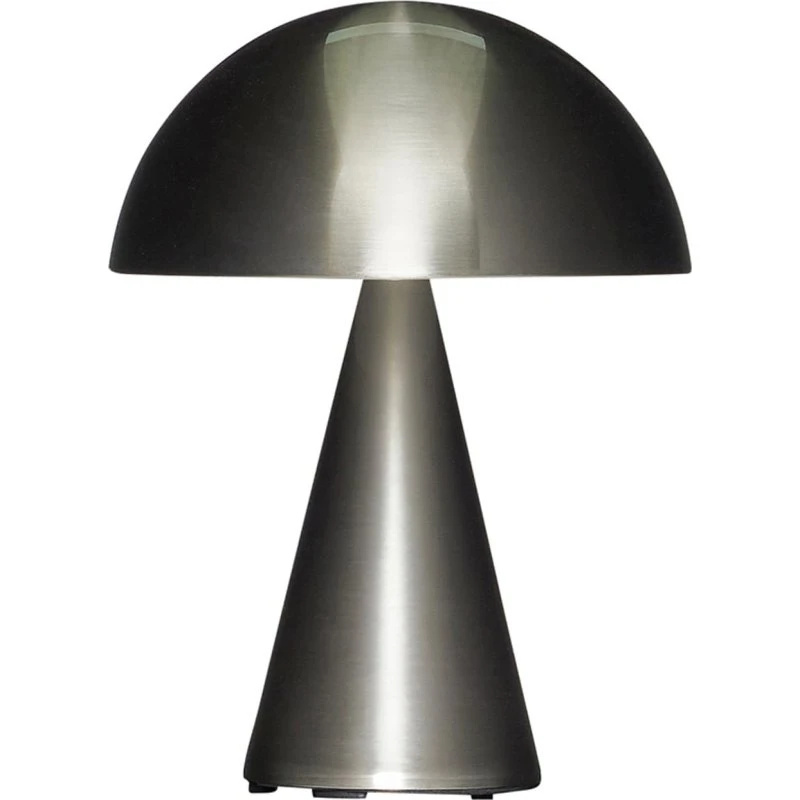 HÜBSCH Lampa stołowa Mush LED, nikiel, akumulatorowa, IP44
