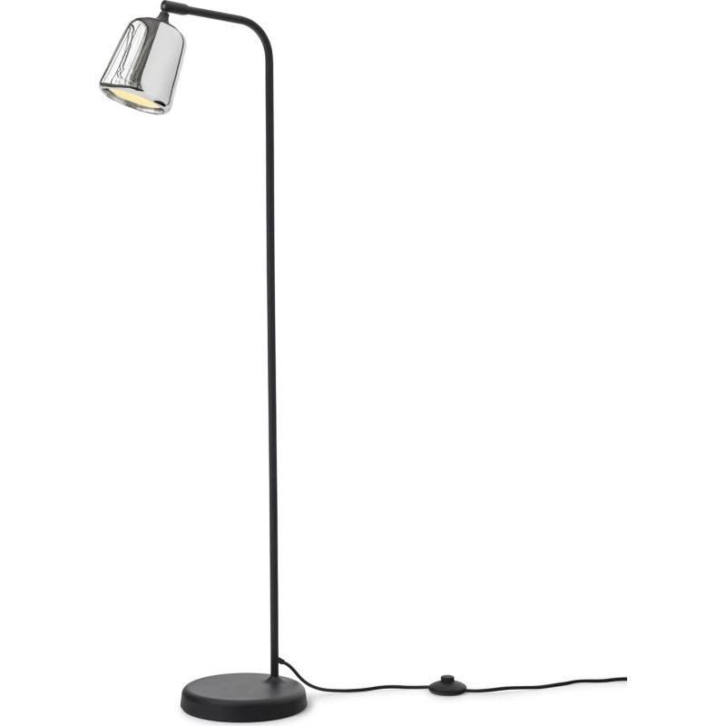 New Works Lampa podłogowa Material Chrom Stal Nierdzewna 125 cm