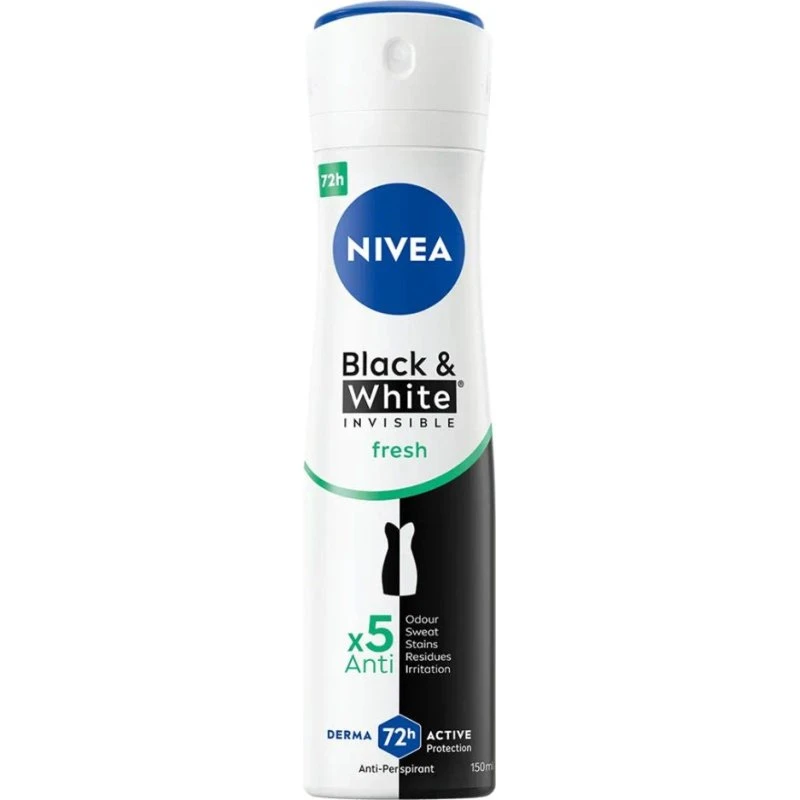 Nivea Black&White Invisible Fresh antyperspirant spray 150ml