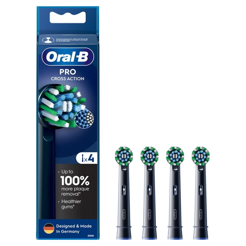 Oral-B Pro Cross Action EB50-4 BLACK 4szt. - końcówki czarne