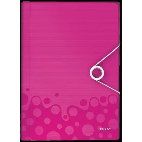 Leitz WOW Teczka 6 Przegródek Różowa