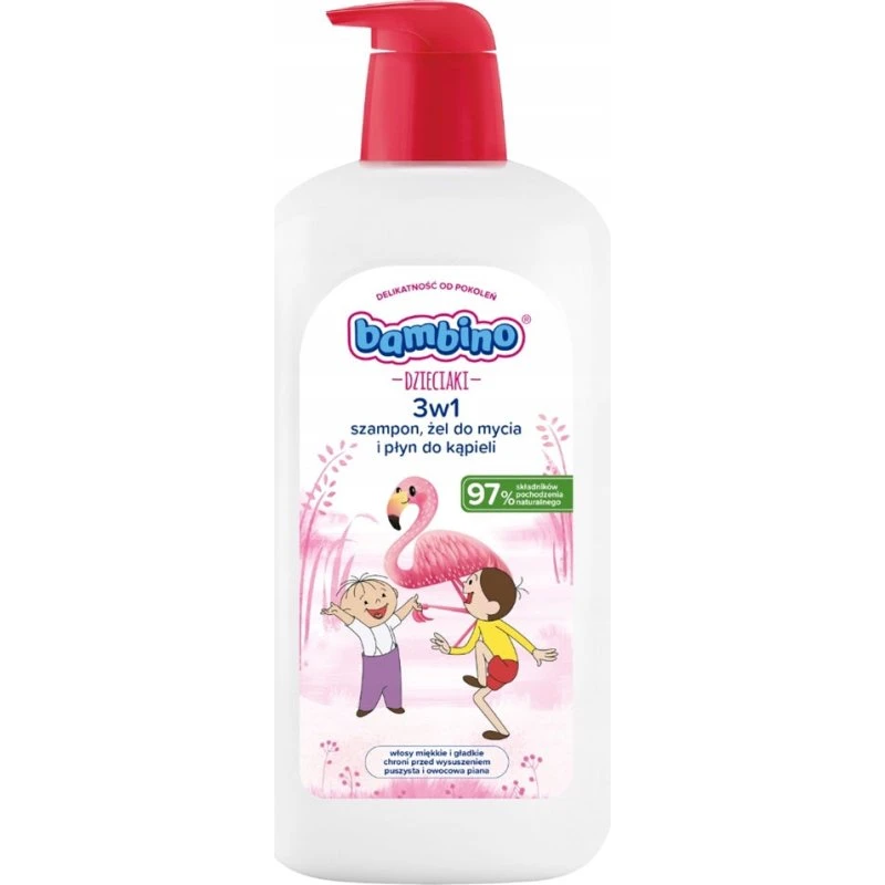 Bambino Dzieciaki Szampon, Żel i Płyn do kąpieli 3w1 Flaming 1l