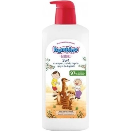 Bambino Dzieciaki Szampon-żel-płyn 3w1 Surykatki, 1 l