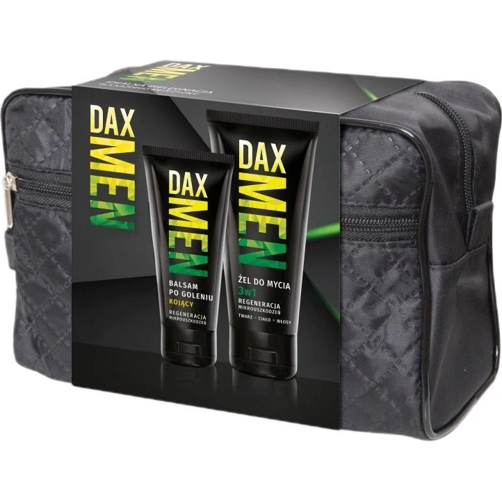 Dax Men Zestaw Kosmetyków 3w1: Żel 180ml, Balsam 100ml i Kosmetyczka