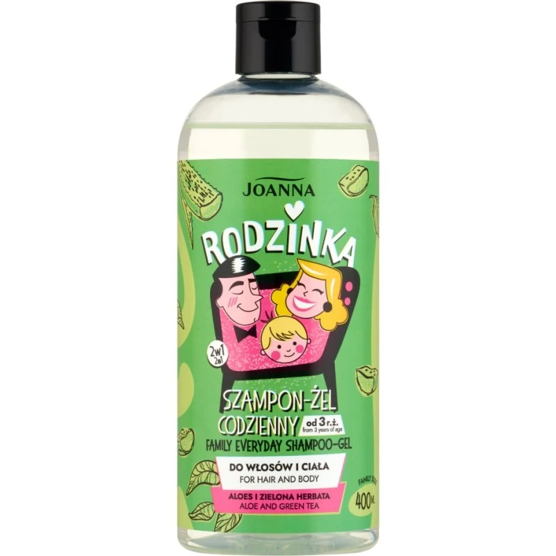 Joanna Rodzinka Szampon-Żel 2w1 Aloes i Zielona Herbata 400ml