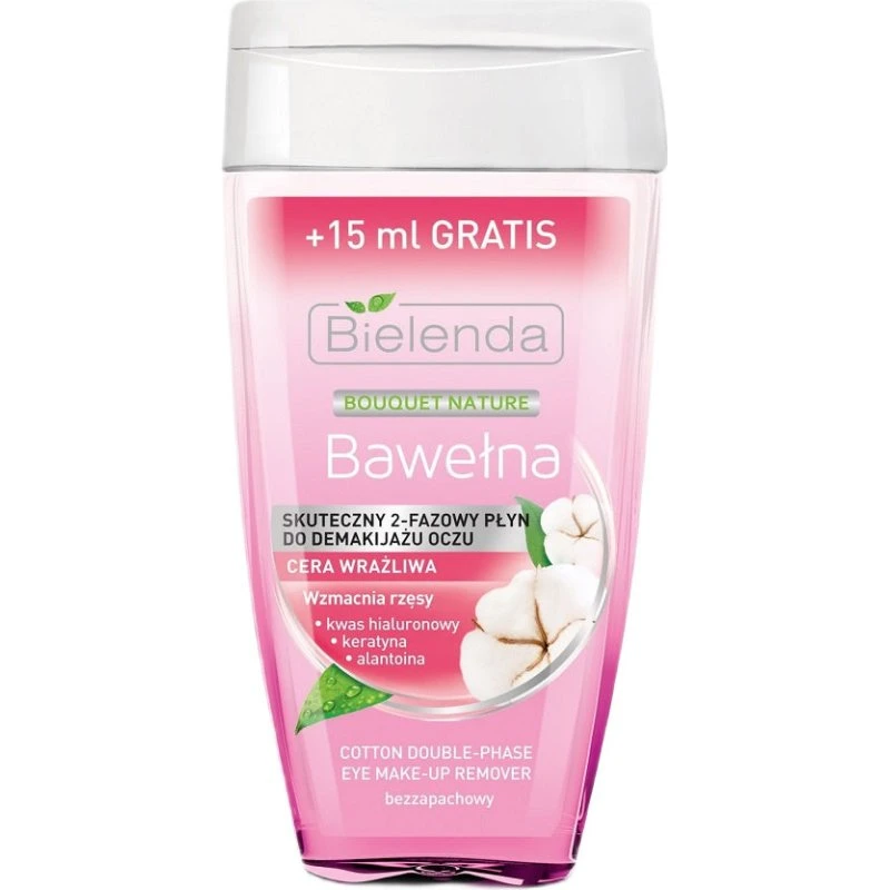 Bielenda Bouquet Nature dwufazowy płyn do demakijażu Bawełna 140ml