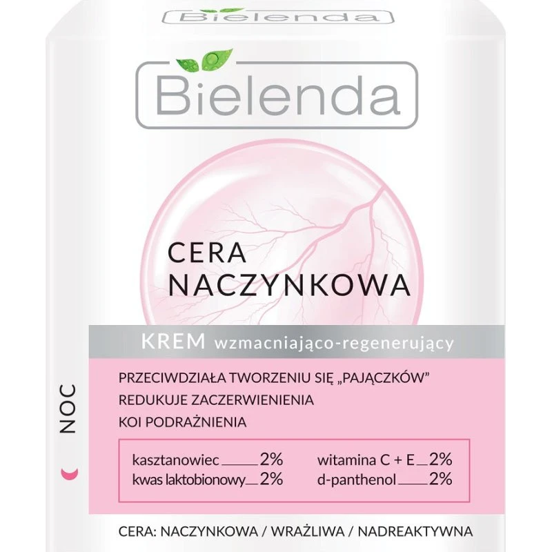 Bielenda Cera Naczynkowa Krem Wzmacniająco-Regenerujący na Noc 50ml