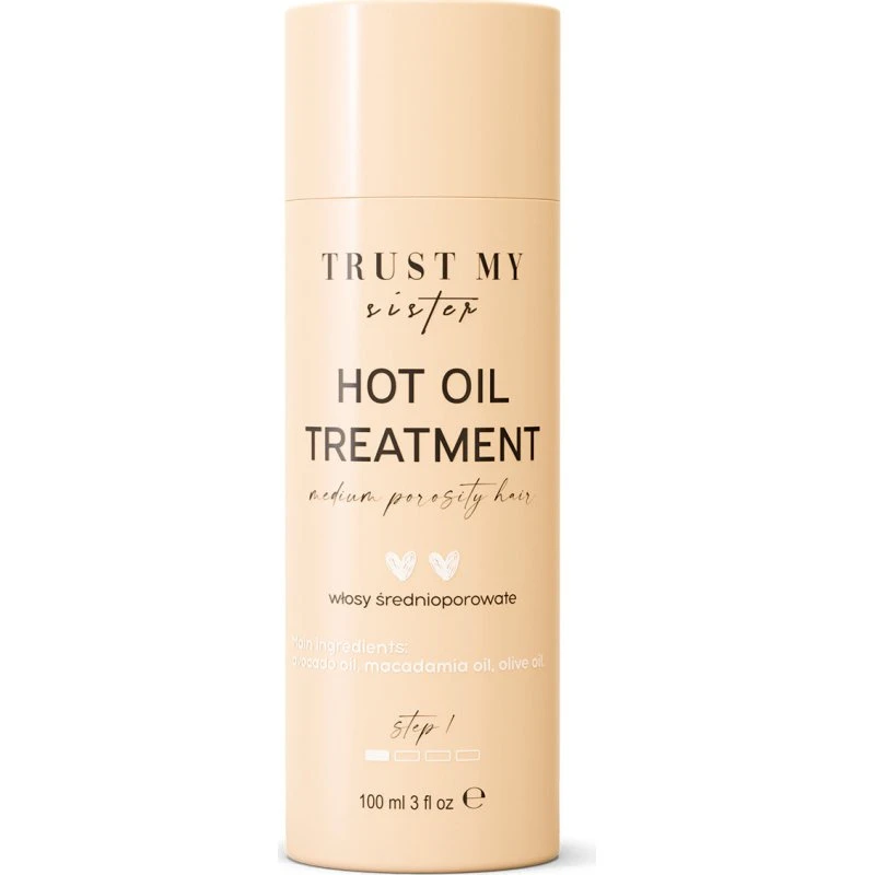 Trust My Sister Hot Oil Treatment Olej do włosów średnioporowatych 100ml