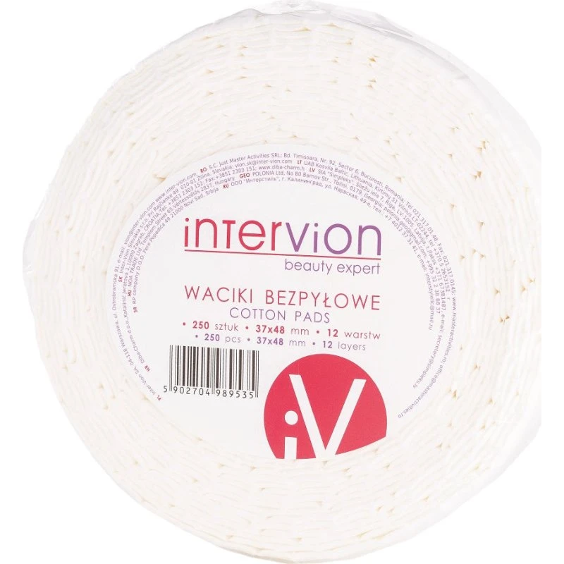 Inter Vion Cotton Pads waciki bezpyłowe 250 szt.