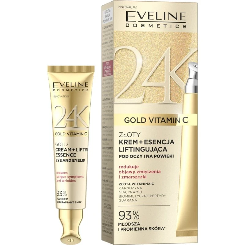 Eveline Cosmetics 24K Gold Vitamin C Krem + Esencja pod oczy 15ml
