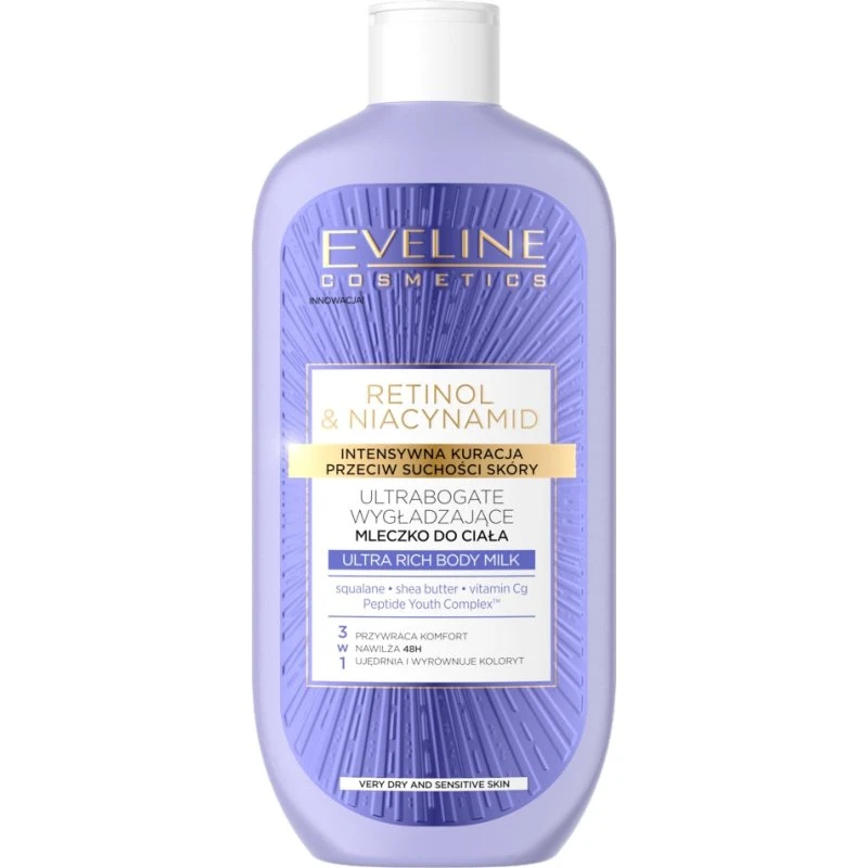 Eveline Cosmetics Retinol & Niacynamid Wygładzające Mleczko 350ml