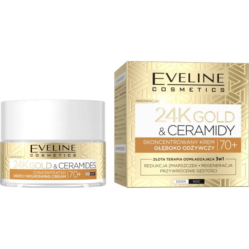 Eveline Cosmetics 24K Gold&Ceramidy Krem Odżywczy 70+ 50ml