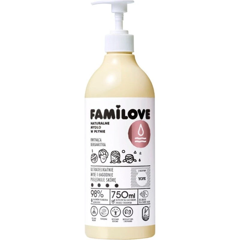Yope Familove Mydło w płynie Kwitnąca Bergamotka 750 ml