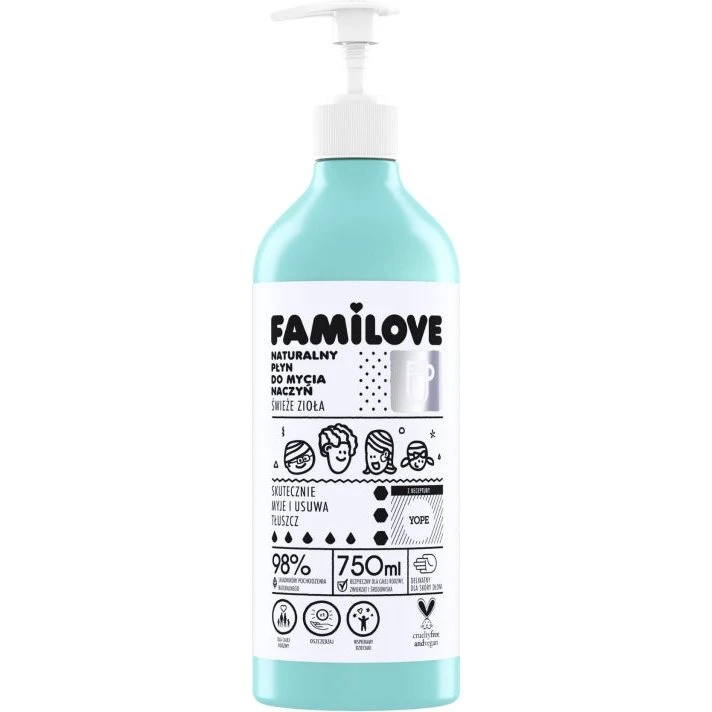 Yope Familove Naturalny Płyn do Mycia Naczyń Słoneczna Lawenda 750 ml